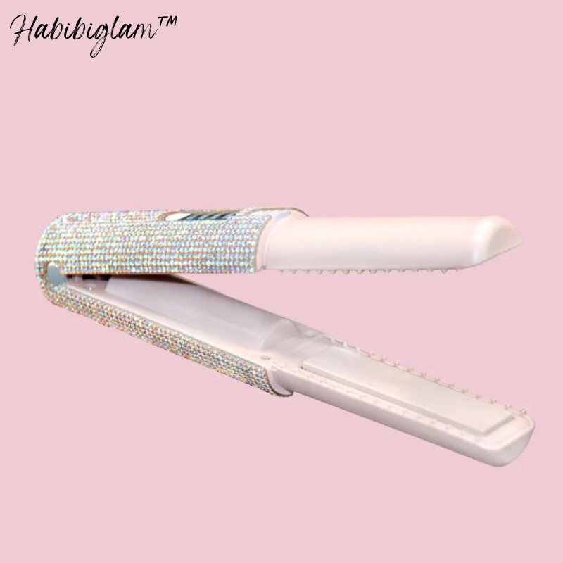 The Original Habibiglam™ Wireless Crystal Ceramic Hair Straightener + Curler Duo